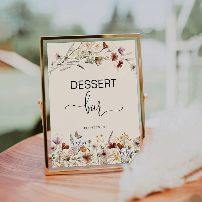Boho Tiny Wildblume Dessert Bar Sign Sockelschild (Von Creator hochgeladen)