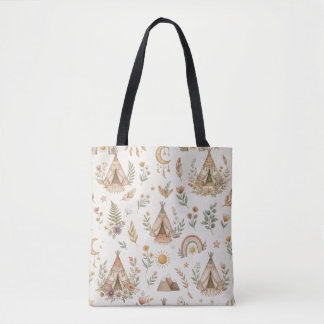 Boho Tipi Baby-Tasche mit individuellem Namen Tasche