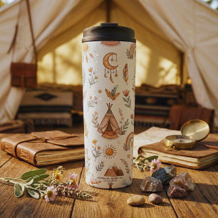 Boho Tipi Woodland-Abenteuer-Reise-Becher Thermosbecher