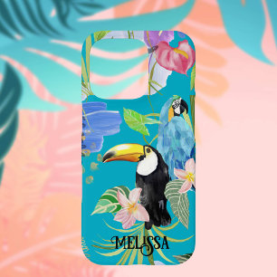 Boho Toucan Tropical Floral iPhone 16 Pro Hülle