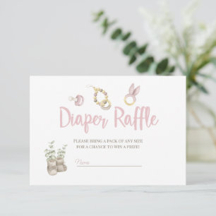 Boho Toys Baby Shower Girl Diaper Raffekarte Einladung