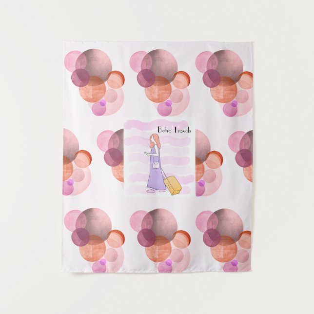 Boho Travels Wandteppich (Vorderseite)