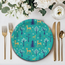 Boho Trees Gold Deers Modern