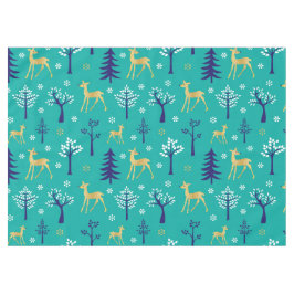 Boho Trees Gold Deers Modern Tischdecke