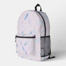 Boho Trendy Feathers Luxury Collection Bedruckter Rucksack