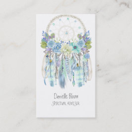Boho Tribal Dream Catcher Arrows Feathers Blume Visitenkarte