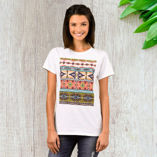Boho Tribal Geometric Muster Südwestaztec T-Shirt