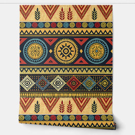 Boho Tribal Geometric Pattern Wallpaper Tapete