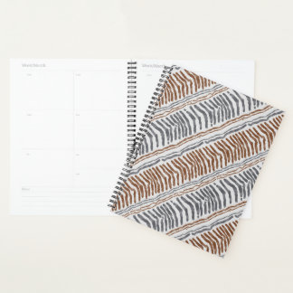 Boho-Tribal-Gestreifter Planer Notizbuch