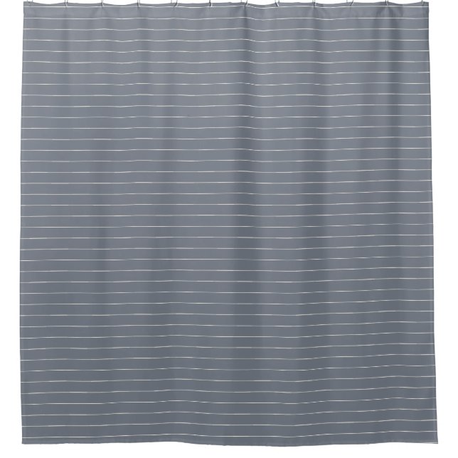 Boho Tribal Nautical Slate Blue Streifen Duschvorhang (Vorderseite)