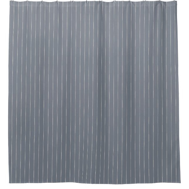 Boho Tribal Nautical Slate Blue Streifen Duschvorhang (Vorderseite)