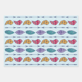 Boho Tribal Pattern Geschenkpapier Set