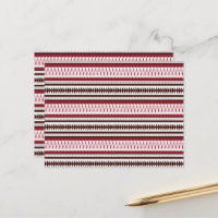 Boho Tribal Postkarte Rotes Muster Rustikal Azteke