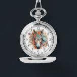 Boho Tribal Watercolor Horse Stilvolle Chic Womans Armbanduhr<br><div class="desc">Boho Tribal Watercolor Horse Stilvolle Chic Womans Watches verfügen über ein bohemianisches Aquarellpferd. Erstellt von Evco Studio www.zazzle.com/store/evcostudio</div>