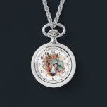 Boho Tribal Watercolor Horse Stilvolle Chic Womans Armbanduhr<br><div class="desc">Boho Tribal Watercolor Horse Stilvolle Chic Womans Watches verfügen über ein bohemianisches Aquarellpferd. Erstellt von Evco Studio www.zazzle.com/store/evcostudio</div>