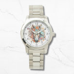 Boho Tribal Watercolor Horse Stylish Chic Womans Armbanduhr<br><div class="desc">Boho Tribal Watercolor Horse Stylish Chic Womans Watches features a bohemian watercolor floral horse. Created by Evco Studio www.zazzle.com/store/evcostudio</div>