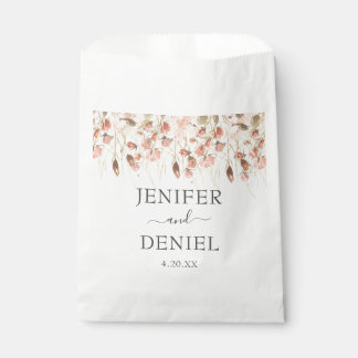 Boho Trocken-Wasserfarbe Florale Hochzeit Geschenktütchen