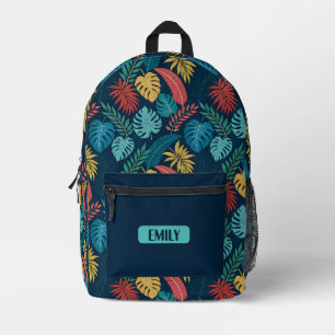 Boho-Tropenblätter-Rucksack Bedruckter Rucksack
