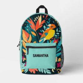 Boho Tropical Backpack for Teen Girls Bedruckter Rucksack