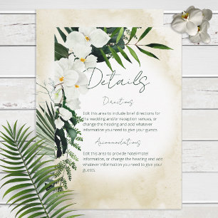 Boho Tropical Beach Watercolor Details Karte