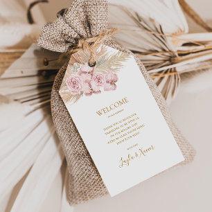 Boho Tropical Botanical Begrüßung Geschenkanhänger