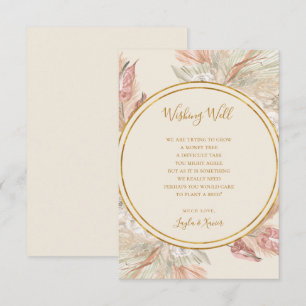 Boho Tropical Botanical Elfenbein Hochzeit wünsche Begleitkarte