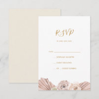 Boho Tropical Botanical | Elfenbein-RSVP-Karte