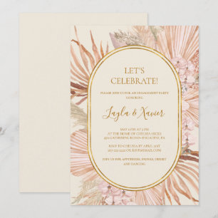 Boho Tropical Botanical   Ivory Let's Celebrate Einladung