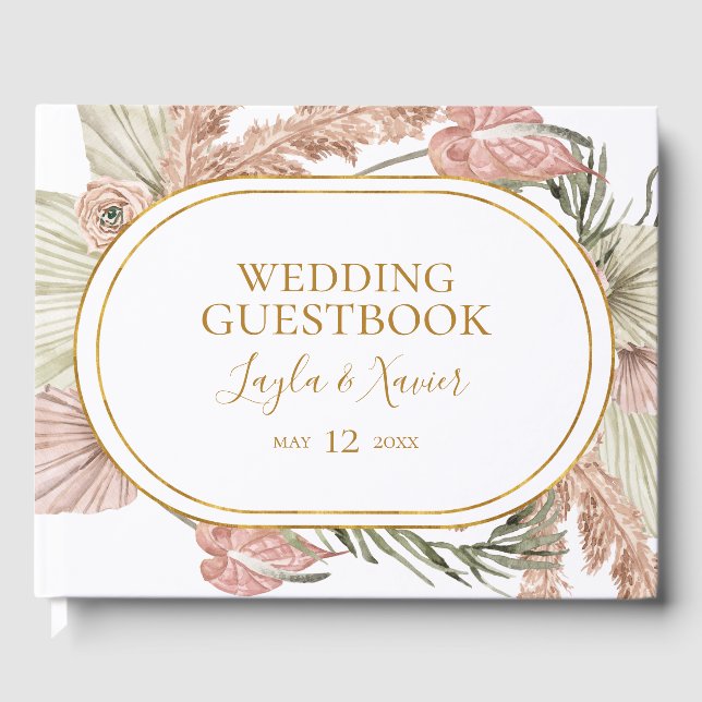 Boho Tropical Botanical | Livre d'invité Mariage (Recto)