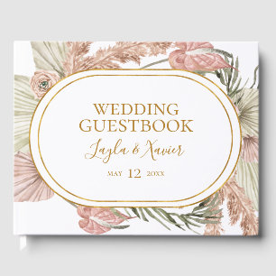 Boho Tropical Botanical Wedding Guest Book Gästebuch