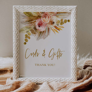 Boho Tropical Brautparty L201 Plakatunterschrift Poster