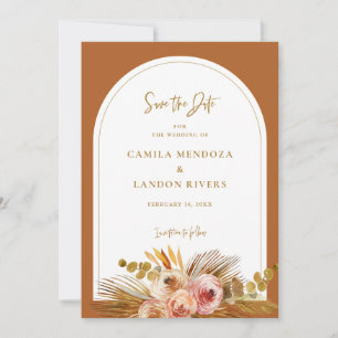 Boho Tropical Enregistrer La Date Carte D'Annonce