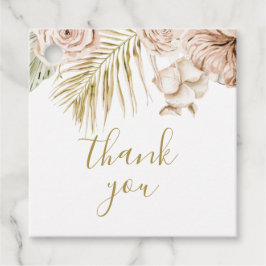 Boho Tropical Floral und Palm vielen Dank Geschenkanhänger