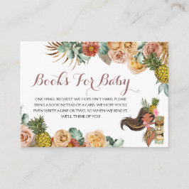 Boho Tropical Luau Books for Baby Enclosure Card Begleitkarte
