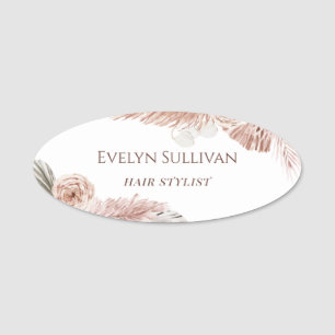 Boho Tropical Name Tag Namensschild