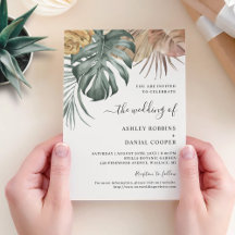 Boho Tropical Oasis Blätter Wedding