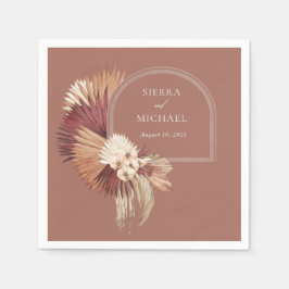 Boho Tropical Oasis Elegante Hochzeit Serviette