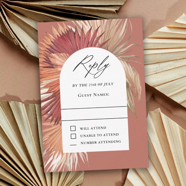 Boho Tropical Oasis Wedding RSVP (Créateur téléchargé)