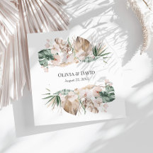 Boho Tropical Orchid und Monstera Wedding