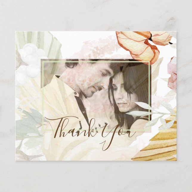 BOHO Tropical Pampas Grass Wedding Flyer (Vorne)