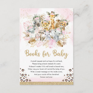 Boho Tropical Safari Duschbücher für Baby Girl Begleitkarte