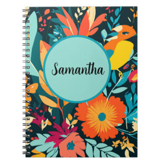 Boho Tropical Spiral Notebook, Samantha Boho  Notizblock