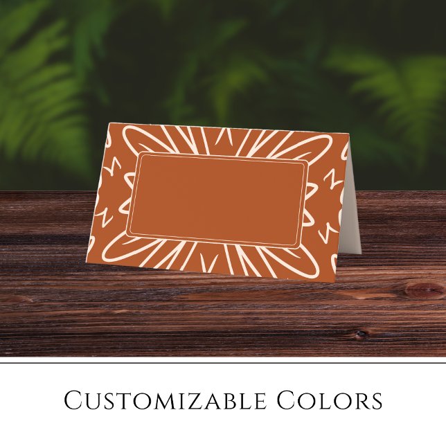 Boho Tropical Terracotta Mariage Cartes de Place (Créateur téléchargé)