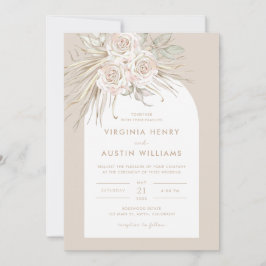 Boho Tropical Watercolor Einladung zur Hochzeit