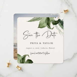 Boho Tropics Save the Date Fotokarte