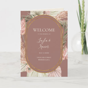 Boho tropische botanische Dusty-Rose Programm