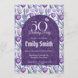 Boho Tulip Fantasy Outdoor Birthday Einladung