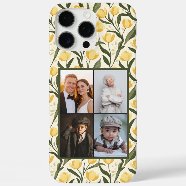Boho-Tulpen-Personalisierbare Foto-iPhone-Hülle iPhone 16 Pro Max Hülle (Rückseite)