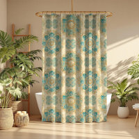 Boho Turquoise und Sand Beige Mandala