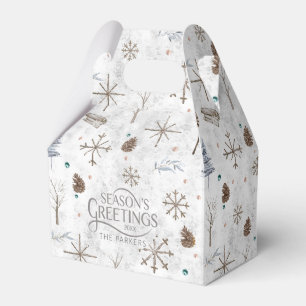 Boho Twigs & Pinecone Weihnachtsausweis986 Geschenkschachtel